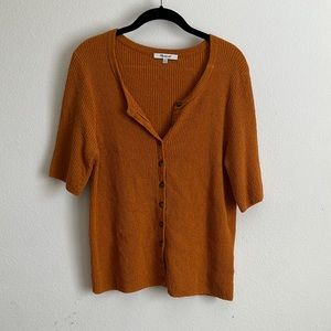 Madewell knit bottom up short sleeve top. Perfect condition- too big for me.